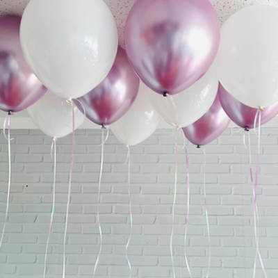 Пастель белый, хром розовый  15шт